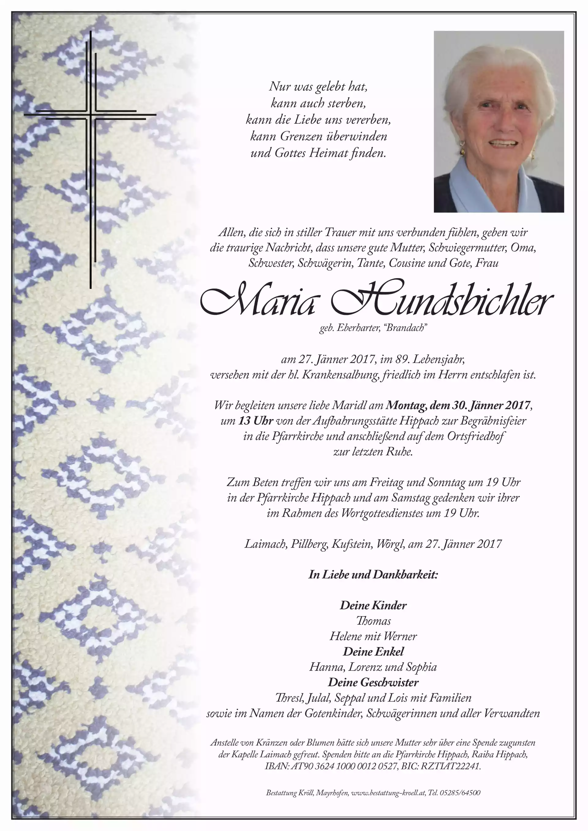 Parte von Maria Hundsbichler